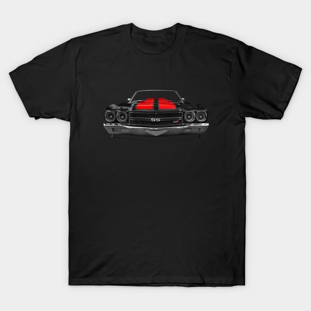 1970 Chevelle SS - black T-Shirt by mal_photography